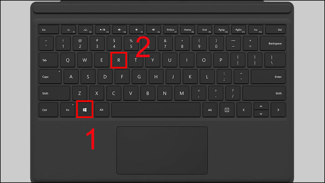 Nhắn tổ hợp Windows + R.